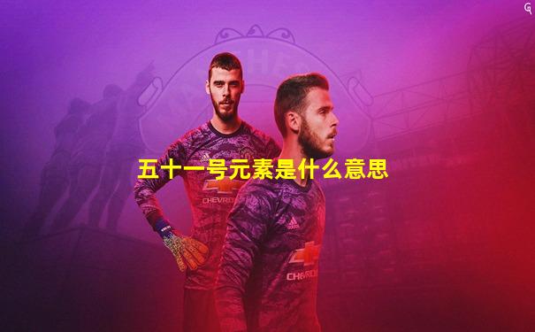 五十一号元素是什么意思