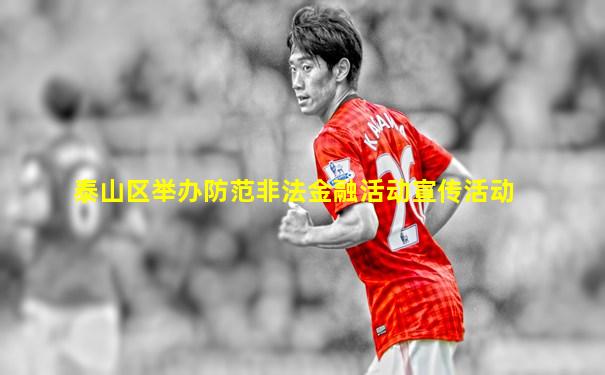 泰山区举办防范非法金融活动宣传活动